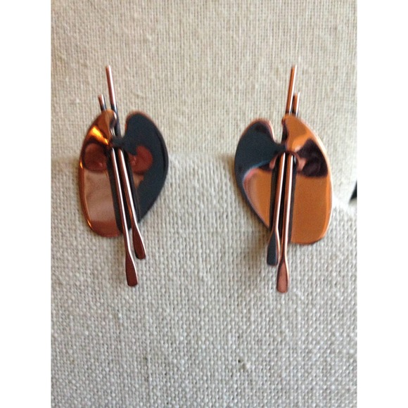 CopperArtist's Palette Earrings - Picture 1 of 7